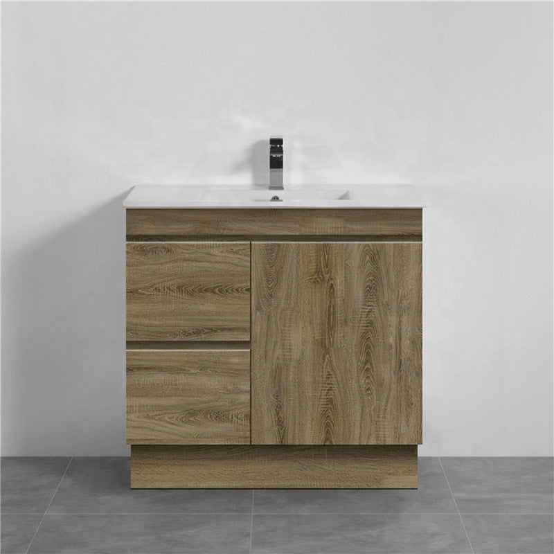 600-1500Mm Freestanding Kickboard Bathroom Vanity Dark Oak Cabinet Only Vanities With