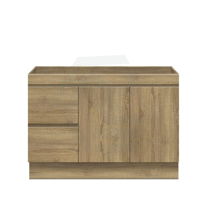 600-1500Mm Freestanding Kickboard Bathroom Vanity Light Oak Cabinet Only Vanities With