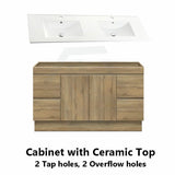 600-1500Mm Freestanding Kickboard Bathroom Vanity Light Oak Cabinet Only Vanities With