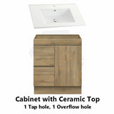 600-1500Mm Freestanding Kickboard Bathroom Vanity Light Oak Cabinet Only Vanities With