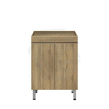 600-1500Mm Freestanding Mdf Vanity Light Oak Finish Left / Right Drawers Cabinet Only For Bathroom