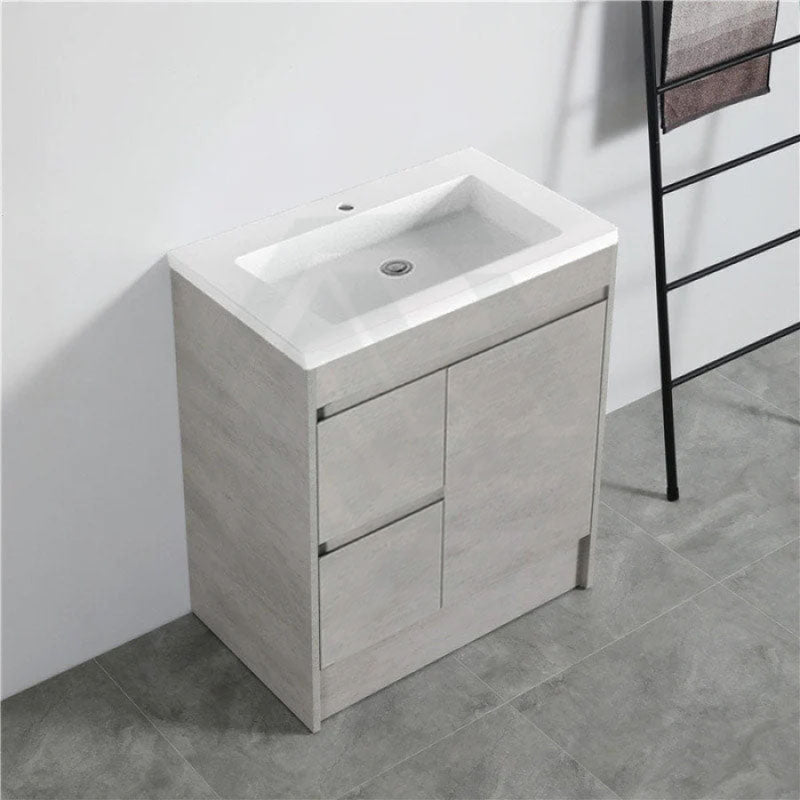 600-1500Mm Freestanding With Kickboard Vanity Concrete Grey Finish Plywood Cabinet Only For Bathroom