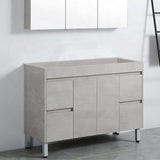 600-1500Mm Freestanding Vanity Concrete Grey Finish Plywood Cabinet Only For Bathroom Vanities With