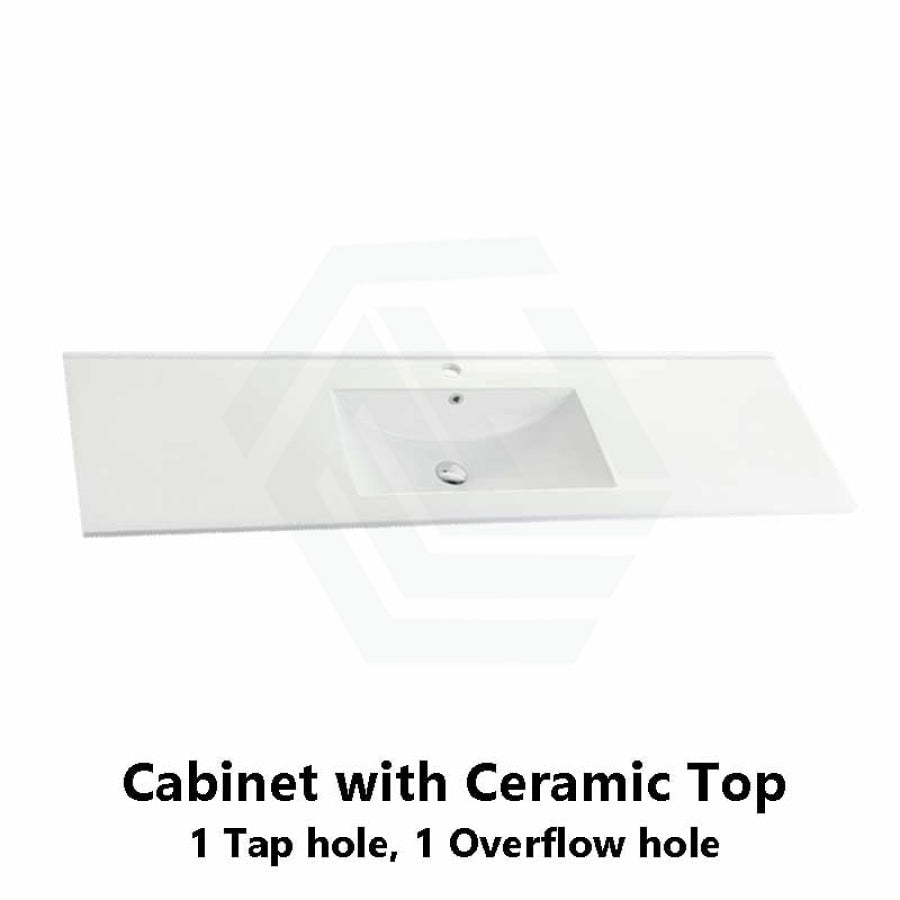 600 - 1500Mm Harrington Freestanding Vanity With Kickboard Matt White Pvc Cabinet Only & Ceramic