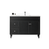 600-1500Mm Harrington Freestanding Vanity With Legs Matt Black Pvc Cabinet Only & Ceramic Top