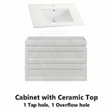 600-1500Mm Hawaii Wall Hung Bathroom Vanity Matt White Shaker Hampton Style Cabinet Only 900Mm