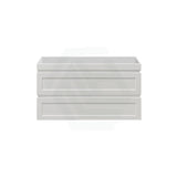 882X450X550Mm Hawaii Wall Hung Bathroom Floating Vanity Matt White Shaker Hampton Style 2 Drawers