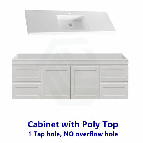 600-1500Mm Hawaii Wall Hung Bathroom Vanity Matt White Shaker Hampton Style Cabinet Only 900Mm