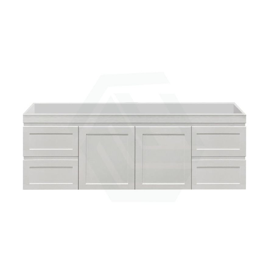 600-1500Mm Hawaii Wall Hung Bathroom Vanity Matt White Shaker Hampton Style Cabinet Only 900Mm