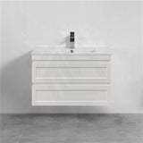 600-1500Mm Hawaii Wall Hung Bathroom Vanity Matt White Shaker Hampton Style Cabinet Only 900Mm