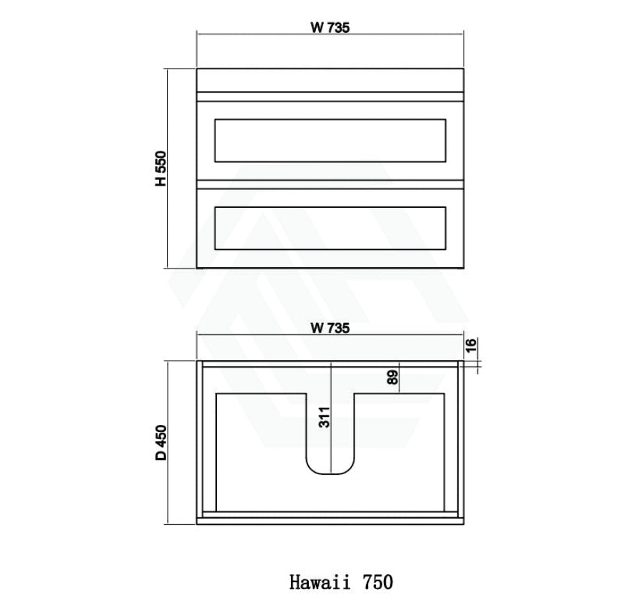 600-1500Mm Hawaii Wall Hung Bathroom Vanity Matt White Shaker Hampton Style Cabinet Only 900Mm