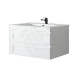 882X450X550Mm Hawaii Wall Hung Bathroom Floating Vanity Matt White Shaker Hampton Style 2 Drawers