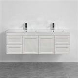 600-1500Mm Hawaii Wall Hung Bathroom Vanity Matt White Shaker Hampton Style Cabinet Only 900Mm