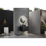 600-1500Mm Kirribilli Wall Hung Bathroom Vanity Matt Black Pvc Board Cabinet Only&Ceramic Top