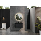 600-1500Mm Kirribilli Wall Hung Bathroom Vanity Matt Black Pvc Board Cabinet Only&Ceramic Top