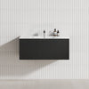 600-1500Mm Kirribilli Wall Hung Bathroom Vanity Matt Black Pvc Board Cabinet Only&Ceramic Top