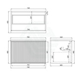 600-1500Mm Kirribilli Wall Hung Bathroom Vanity Matt White Pvc Board Cabinet Only&Ceramic Top