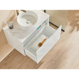 600-1500Mm Kirribilli Wall Hung Bathroom Vanity Matt White Pvc Board Cabinet Only&Ceramic Top