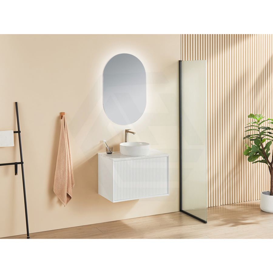 600-1500Mm Kirribilli Wall Hung Bathroom Vanity Matt White Pvc Board Cabinet Only&Ceramic Top