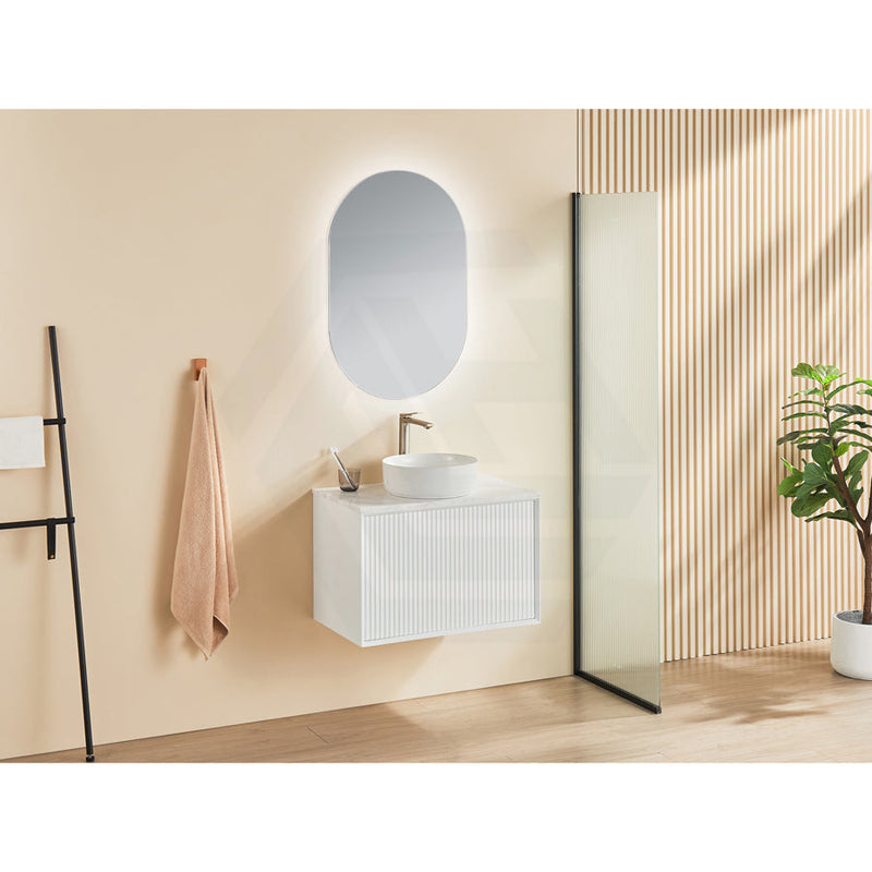 600-1500Mm Kirribilli Wall Hung Bathroom Vanity Matt White Pvc Board Cabinet Only&Ceramic Top