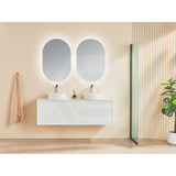 600-1500Mm Kirribilli Wall Hung Bathroom Vanity Matt White Pvc Board Cabinet Only&Ceramic Top