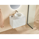 600-1500Mm Kirribilli Wall Hung Bathroom Vanity Matt White Pvc Board Cabinet Only&Ceramic Top