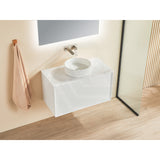 600-1500Mm Kirribilli Wall Hung Bathroom Vanity Matt White Pvc Board Cabinet Only&Ceramic Top