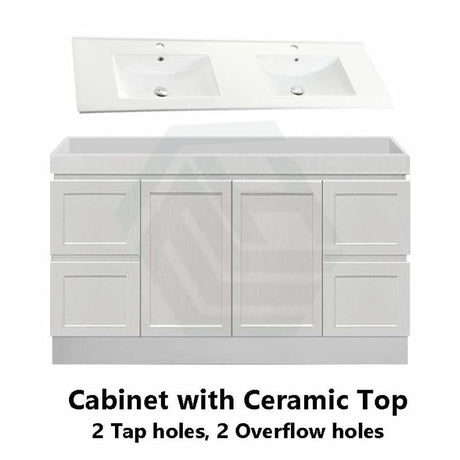 600-1500Mm Miami Freestanding With Kickboard Bathroom Vanity Matt White Shaker Hampton Style Left /