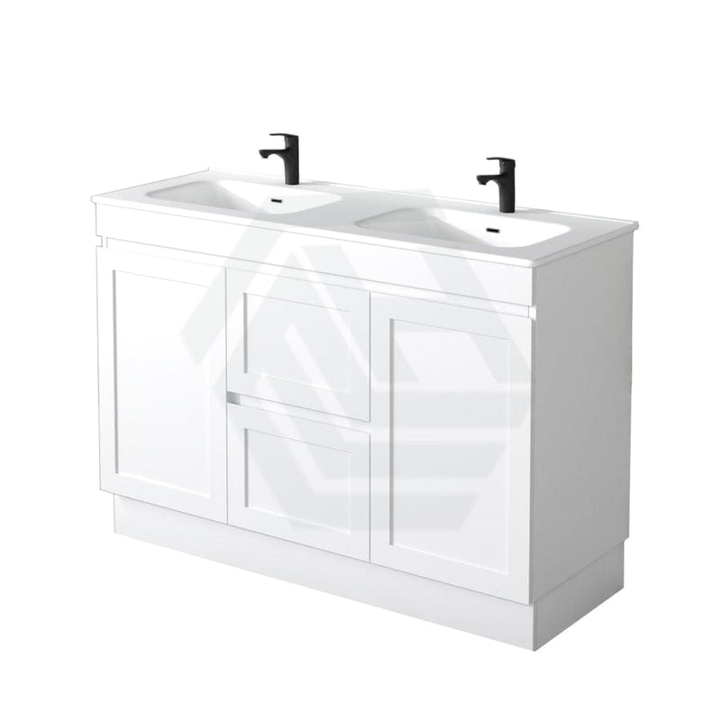 600-1500Mm Miami Freestanding With Kickboard Bathroom Vanity Matt White Shaker Hampton Style Left /