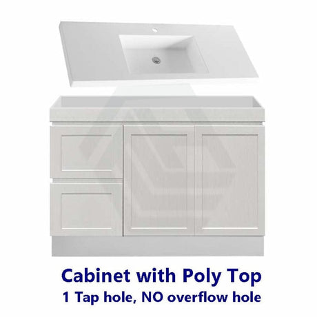 600-1500Mm Miami Freestanding With Kickboard Bathroom Vanity Matt White Shaker Hampton Style Left /