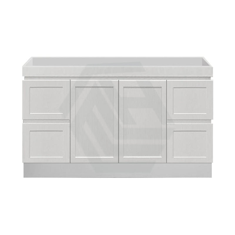 600-1500Mm Miami Freestanding With Kickboard Bathroom Vanity Matt White Shaker Hampton Style Left /