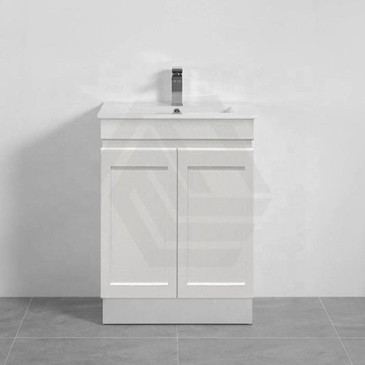 600-1500Mm Miami Freestanding With Kickboard Bathroom Vanity Matt White Shaker Hampton Style Left /