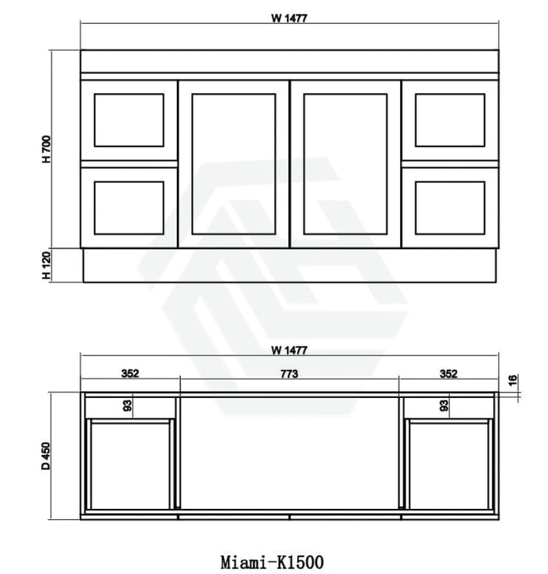 600-1500Mm Miami Freestanding With Kickboard Bathroom Vanity Matt White Shaker Hampton Style Left /