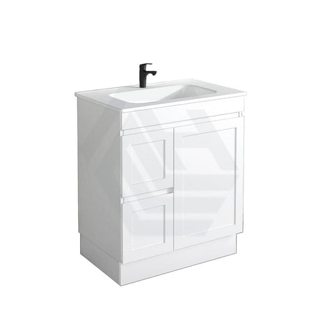 600-1500Mm Miami Freestanding With Kickboard Bathroom Vanity Matt White Shaker Hampton Style Left /