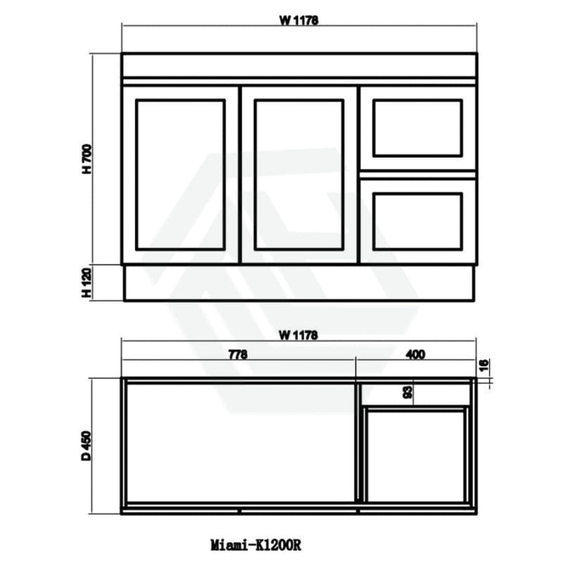 600-1500Mm Miami Freestanding With Kickboard Bathroom Vanity Matt White Shaker Hampton Style Left /