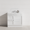 600-1500Mm Miami Freestanding With Kickboard Bathroom Vanity Matt White Shaker Hampton Style Left /