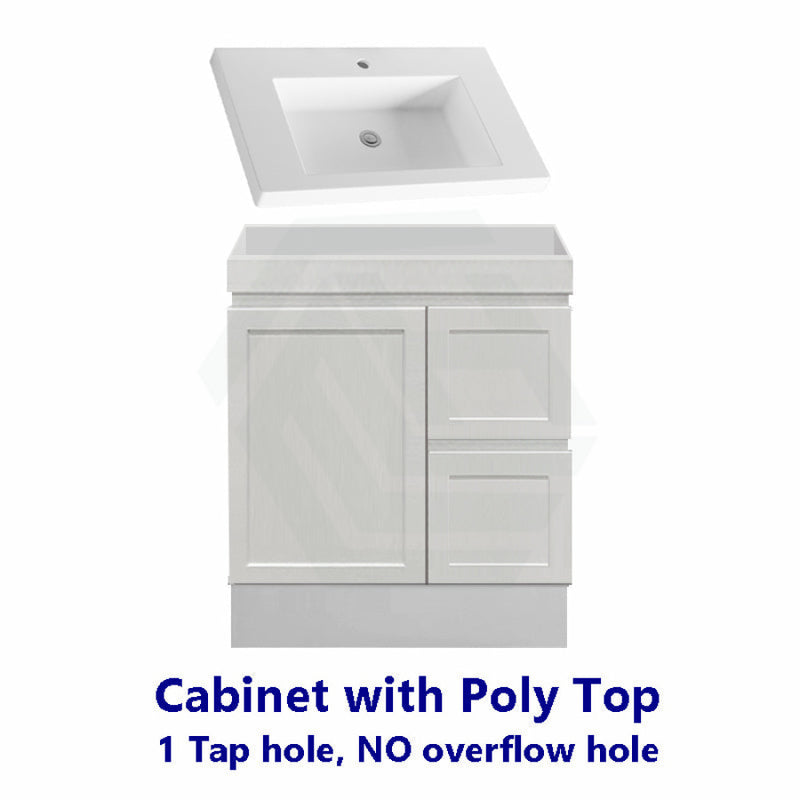 600-1500Mm Miami Freestanding With Kickboard Bathroom Vanity Matt White Shaker Hampton Style Left /