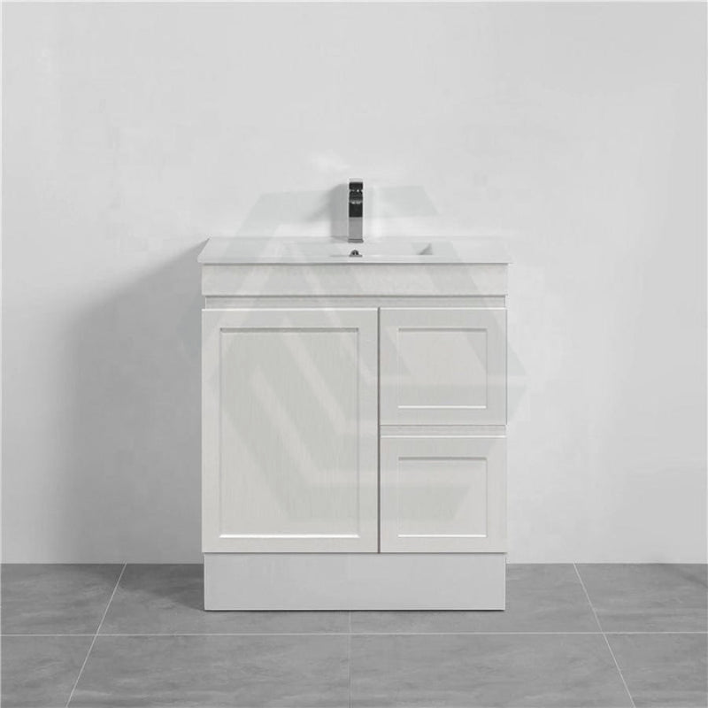 600-1500Mm Miami Freestanding With Kickboard Bathroom Vanity Matt White Shaker Hampton Style Left /