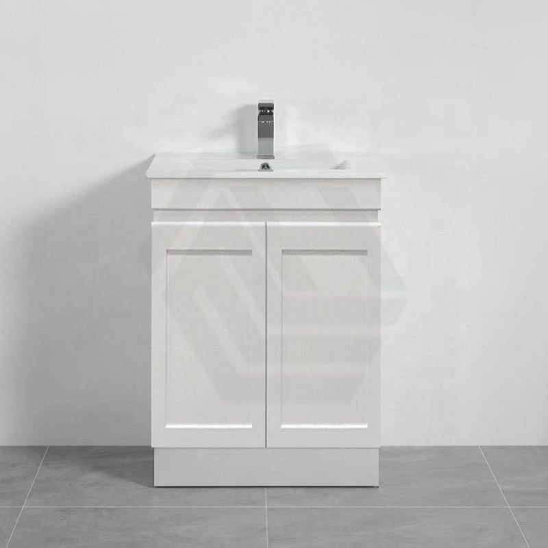 600-1500Mm Miami Freestanding With Kickboard Bathroom Vanity Matt White Shaker Hampton Style Left /