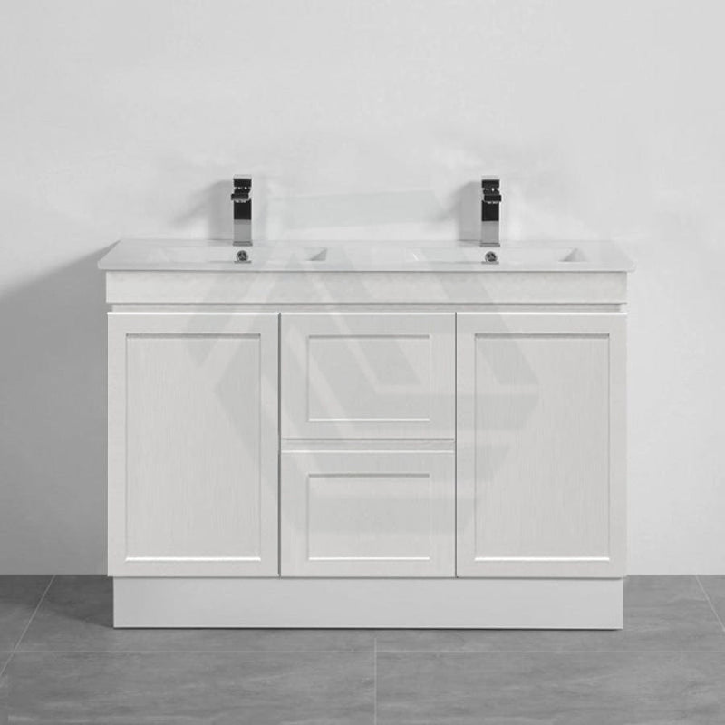 600-1500Mm Miami Freestanding With Kickboard Bathroom Vanity Matt White Shaker Hampton Style Left /