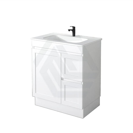 600-1500Mm Miami Freestanding With Kickboard Bathroom Vanity Matt White Shaker Hampton Style Left /