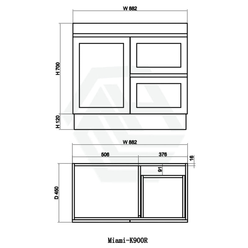 600-1500Mm Miami Freestanding With Kickboard Bathroom Vanity Matt White Shaker Hampton Style Left /