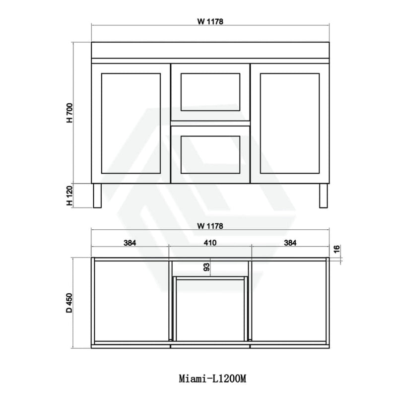 600-1500Mm Miami Freestanding With Legs Bathroom Vanity Matt White Shaker Hampton Style Left / Right