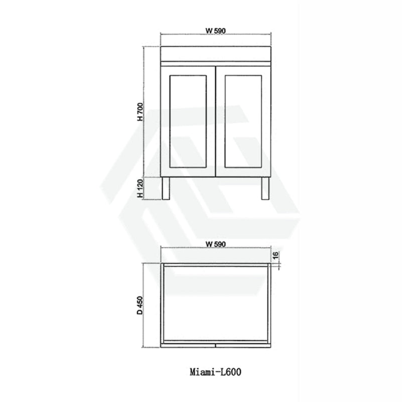 600-1500Mm Miami Freestanding With Legs Bathroom Vanity Matt White Shaker Hampton Style Left / Right