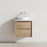 600-1500Mm Moreno Wall Hung Vanity Natural Timber Grains Cabinet Only & Stone Top Available For