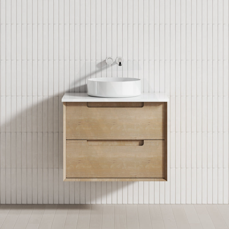 600-1500Mm Moreno Wall Hung Vanity Natural Timber Grains Cabinet Only & Stone Top Available For