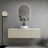 600-1500Mm Narrow Ceto Bellevue Wall Hung Bathroom Vanity Push-To-Open Coastal Oak Vanities