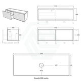 600-1500Mm Narrow Ceto Bellevue Wall Hung Bathroom Vanity Push-To-Open Prime Oak Vanities