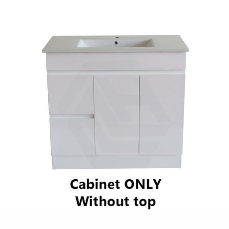 900Mm Premium Bathroom Kickboard Vanity Freestanding Left/right Drawers White Pvc Polyurethane