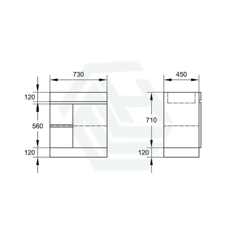 600-1500Mm Premium Bathroom Freestanding Vanity Kickboard White Pvc Polyurethane Cabinet Only &